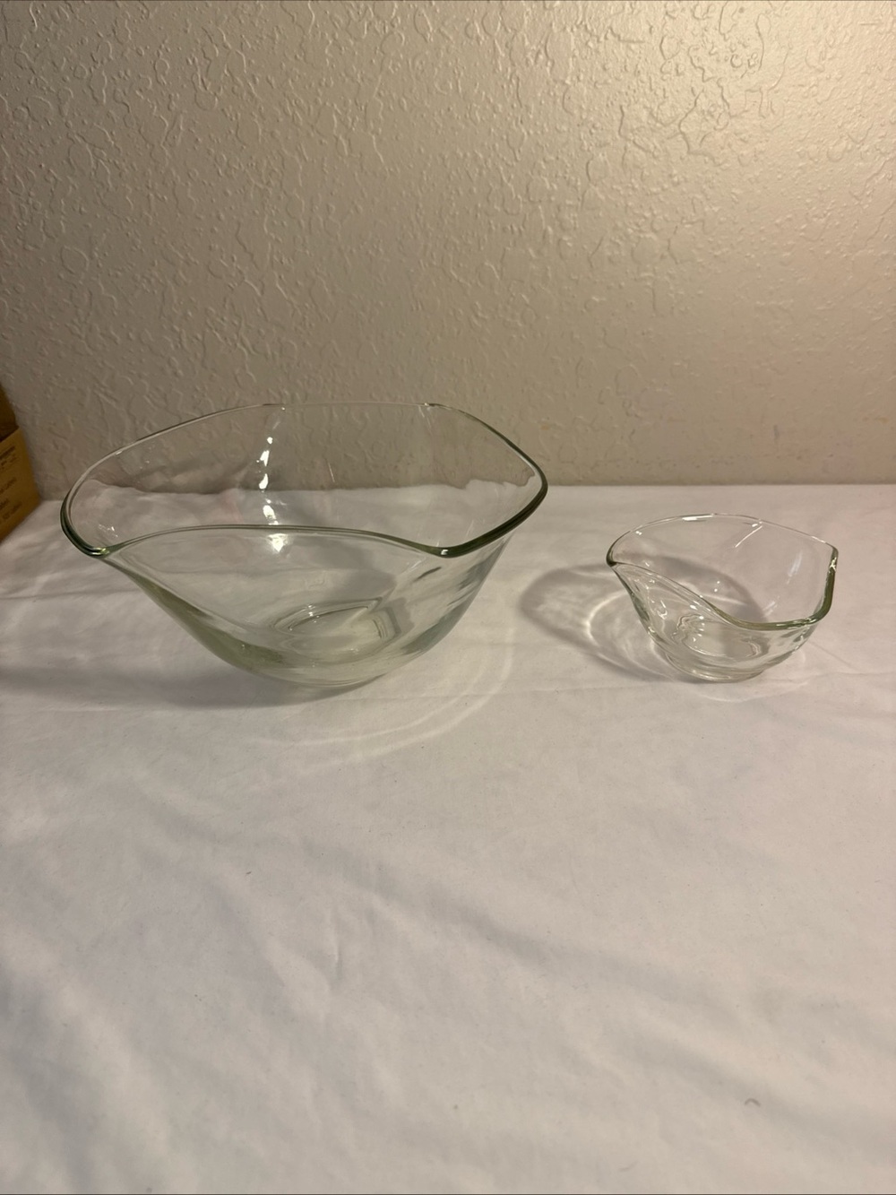 Transparent Glass Serving Bowl Set - Clear Home Dining